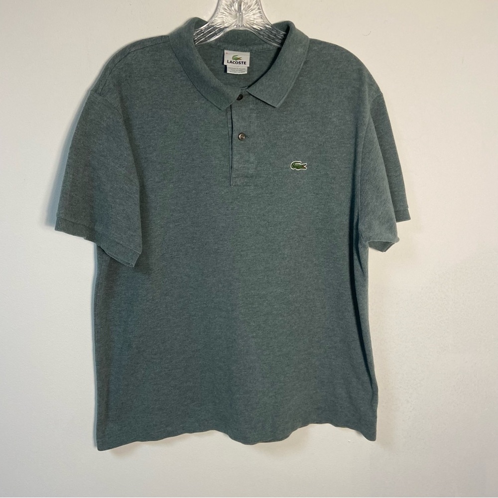LaCoste Men’s Shirt Polo Short Sleeve Heather Alligator Logo Size 6 Vintage
